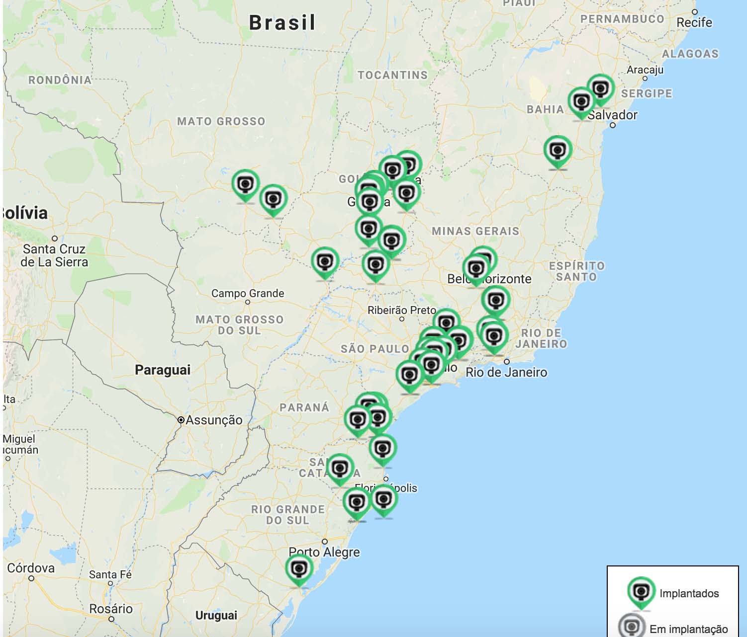 Pontos de fiscalização eletrônica na ANTT